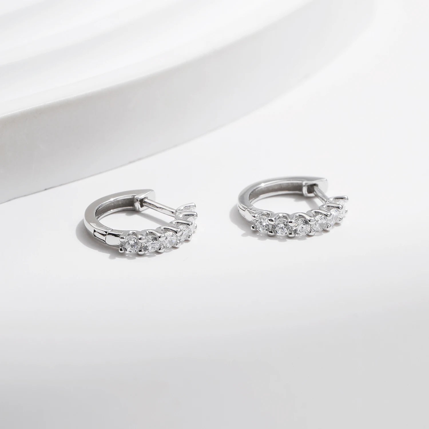 Moissanite Eternity Huggies - Cleora