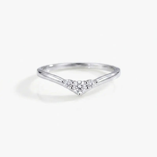 Dainty Wishbone Moissanite Ring - Cleora