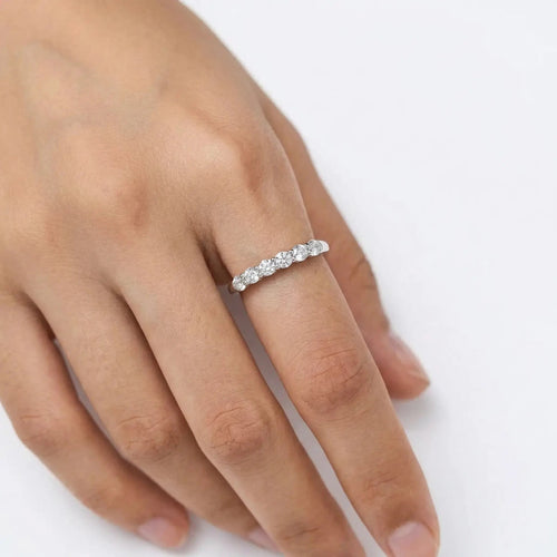 Half Eternity Moissanite Band - Cleora