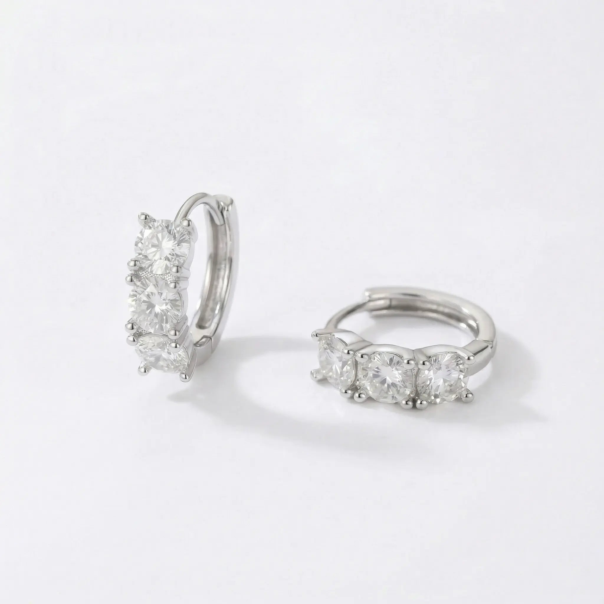 Luxe Moissanite Huggie Hoops