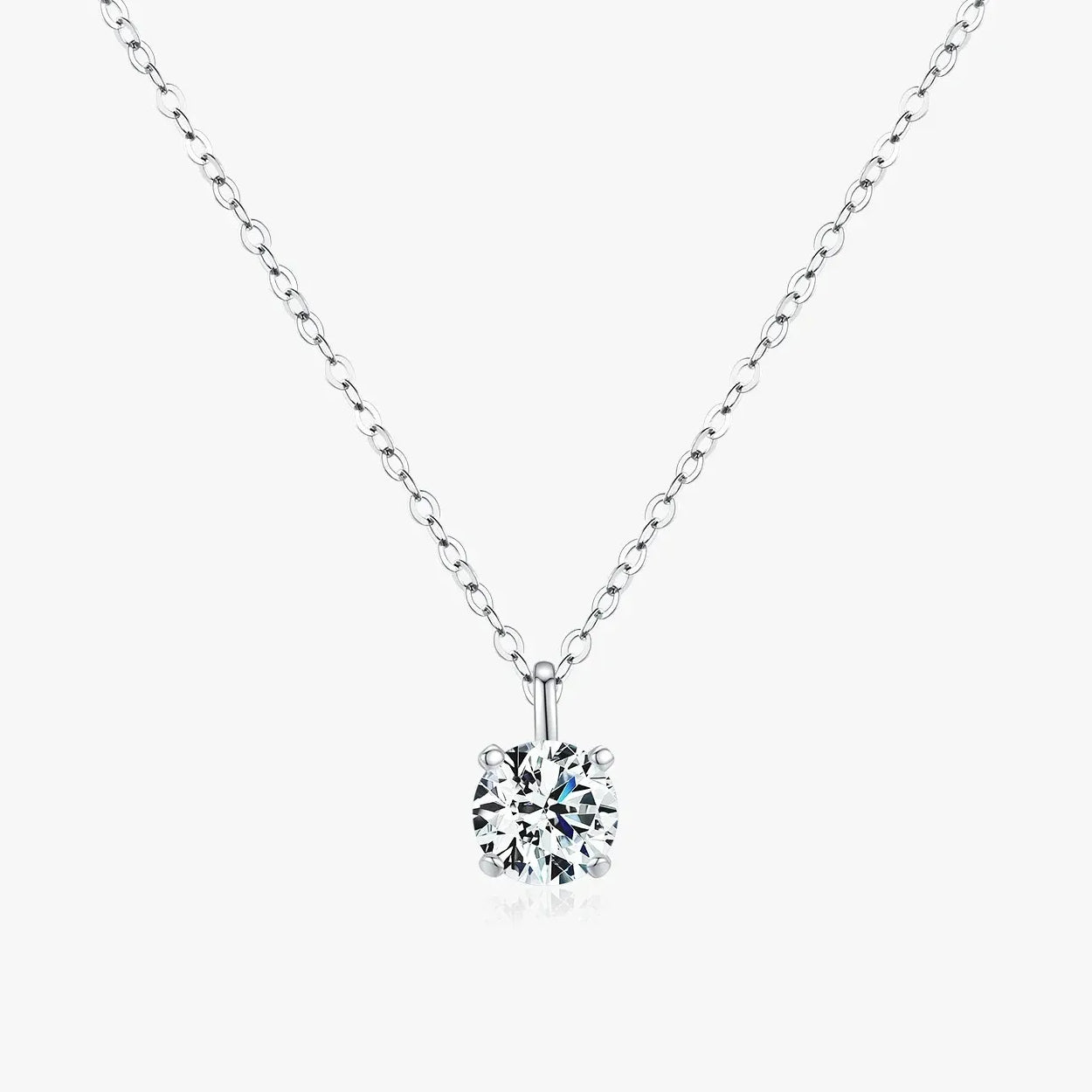 Solitaire Floating Moissanite Necklace - Cleora