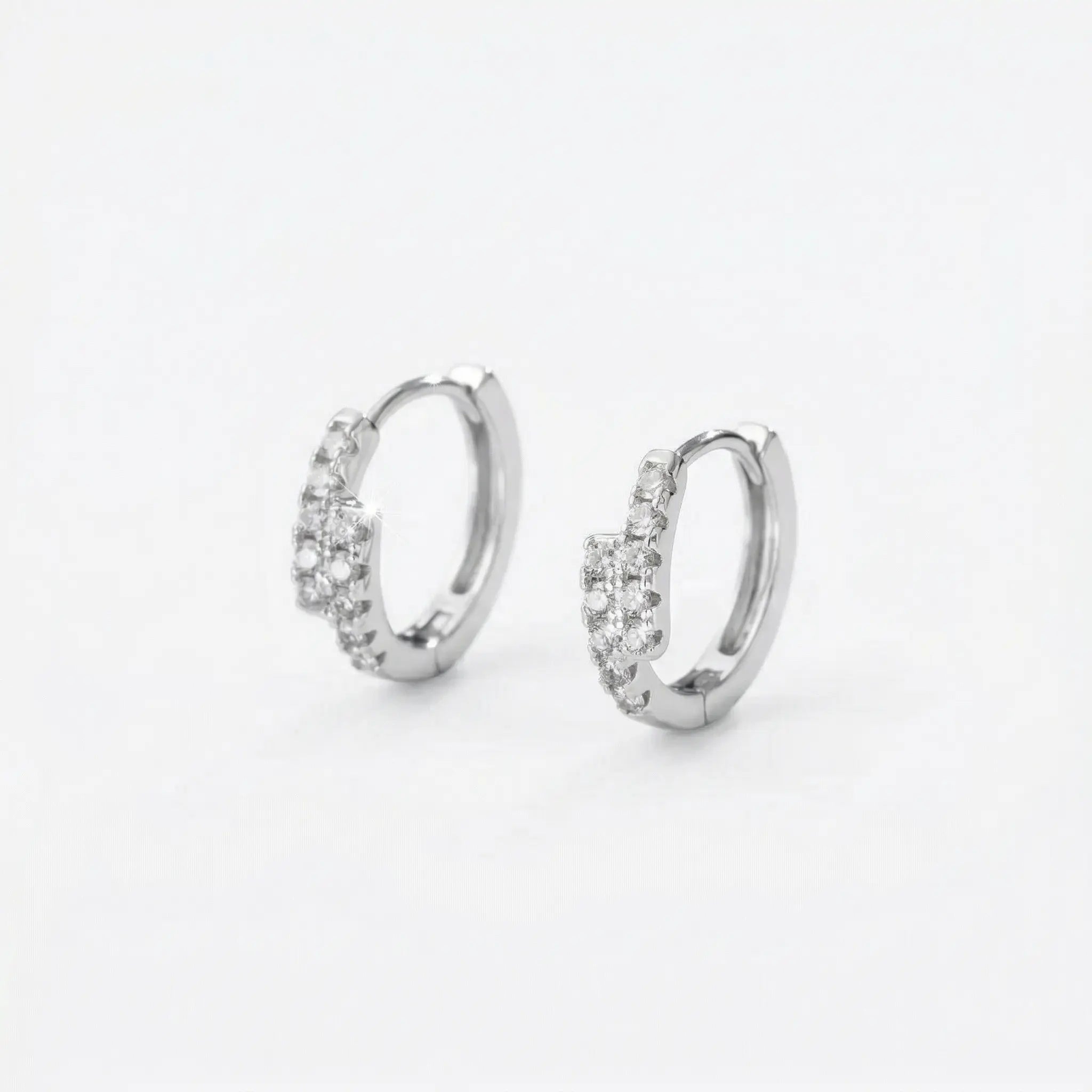 Twist Moissanite Huggie Hoops - Cleora